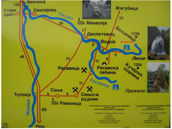 Resava- travel map